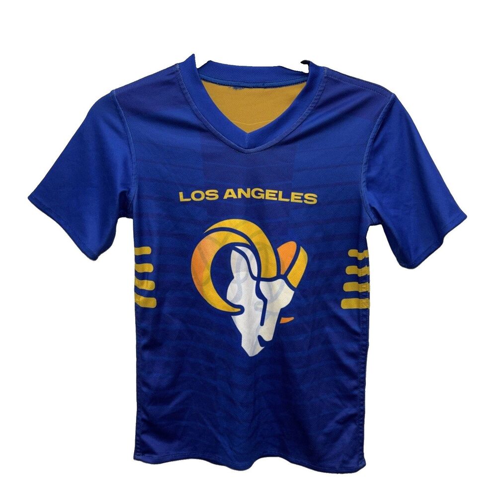 Los Angeles Rams Play Football Jersey Short Sleeve Youth S Reversible V Neck NFL